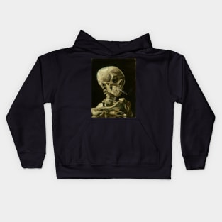 Van Gogh, Skull of a Skeleton with Burning Cigarette, 1885–86 Kids Hoodie